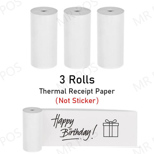 Mini Inkless Pocket Printer Non-Stick Refill Paper