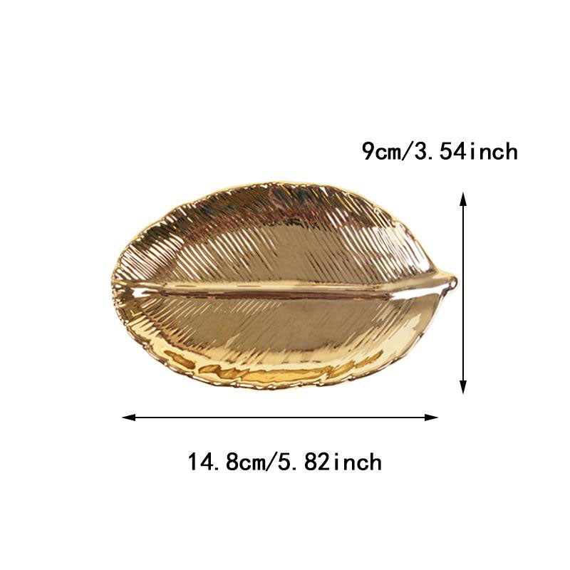 Gold Leaf Ceramic Tray